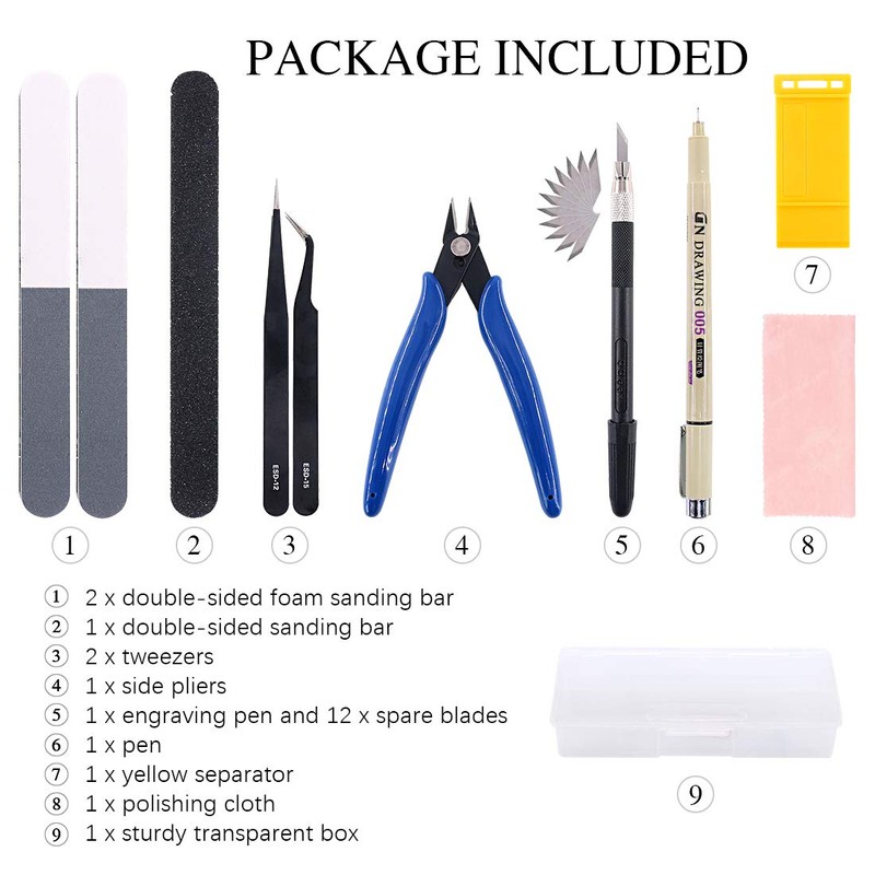 Keadic 22Pcs Professional Gundam Model Tools Kit Model Basic Tools