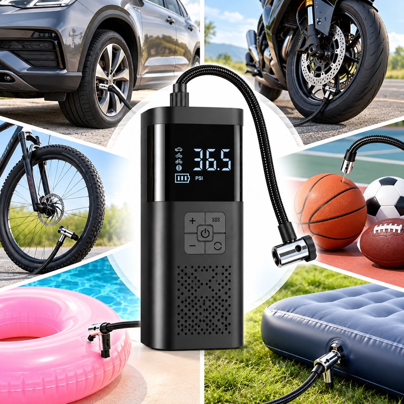 Cordless Tire Inflator for Vehicle Tires – 150 PSI Digital
