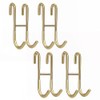 Haitis 4 Pack Over Shower Glass Door Hook, Plated Gold,