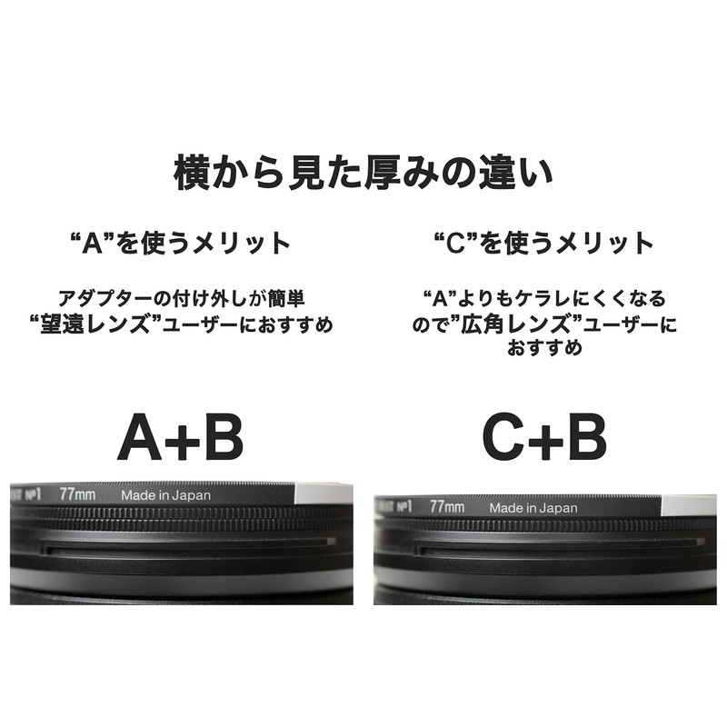 Kase Magnetic Filter Adapter 82mm (3 Piece A+B+C)