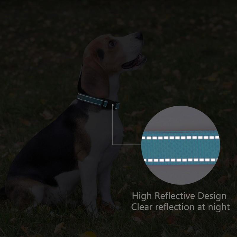 PenSeepet Reflective Dog Collar Padded with Soft Neoprene Breathable Quick