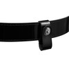 Handcuff Strap Black High Gloss Leather with Silver Snap