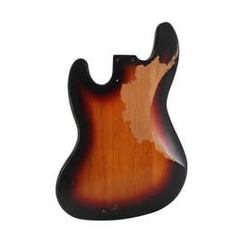 Sunsmile Relic Bass Guitar Body Nitro Top Alder Wood JB Style DIY Guitar Body JB-JB Route Relic 3 Tone Sunburst.