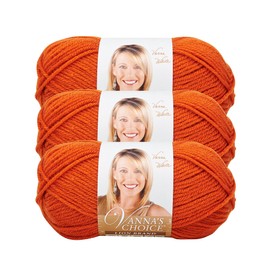(3 Pack) Lion Brand Yarn Vanna's Choice Yarn, Terracotta