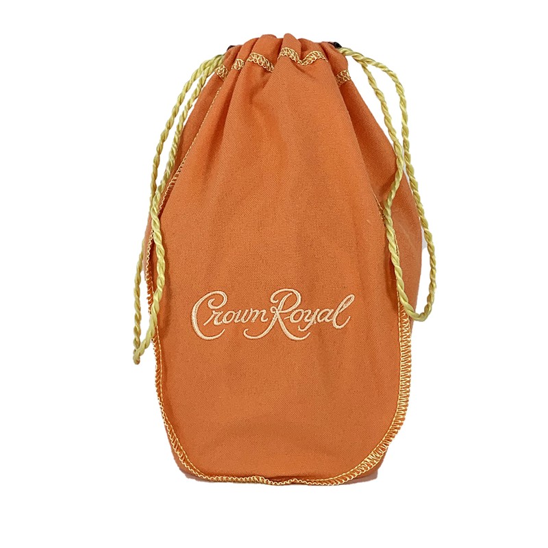 Orange Crown Royal Bag w/Drawstring - Perfect for Storage Gift