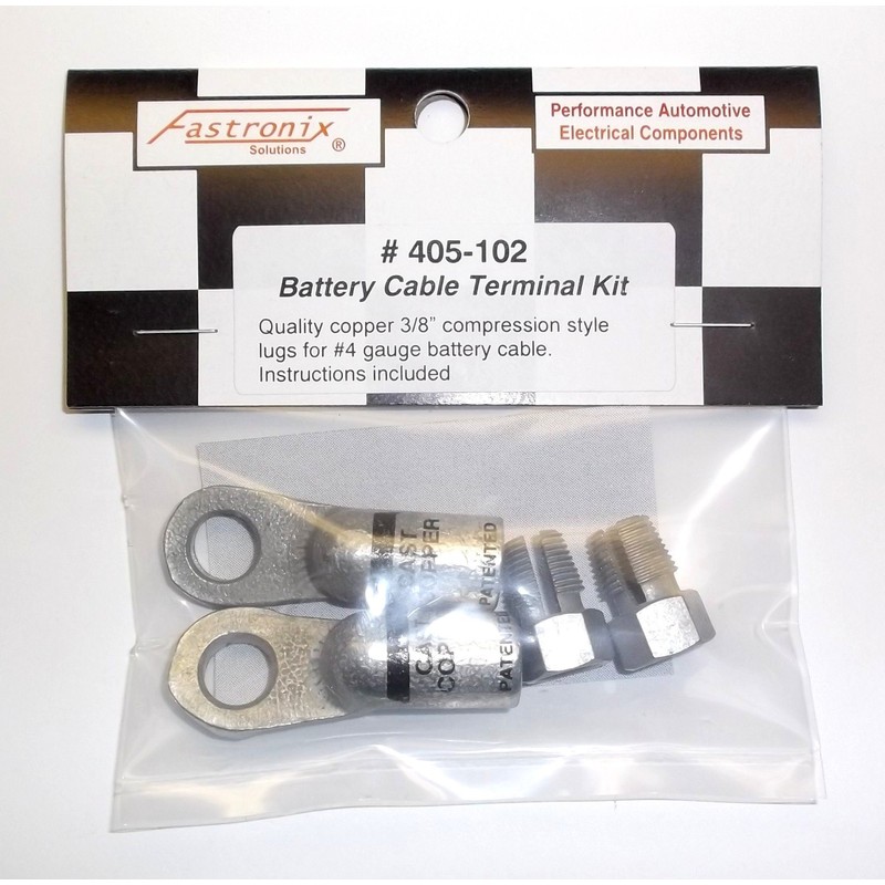 Fastronix Eyelet Style Battery Compression Terminal 2 Pack (4 Gauge