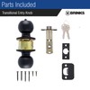 BRINKS Transitional Keyed Entry Door Knob - Matte Black Exterior