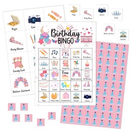 Happy Birthday Bingo Games Cards, Birthday Party Bingo Game Set, Holiday Bingo Supplies for Adults Colleagues Friends Family, Bingo Kit for Birthday Decorations -20
