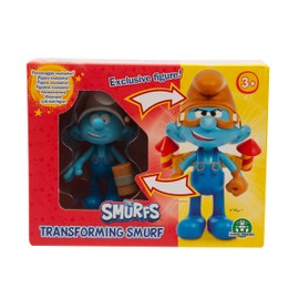 Giochi Preziosi The Smurfs - Inventor, the figure transforms like in the film, movable and 10 cm high, with accessories, for children from 3 years