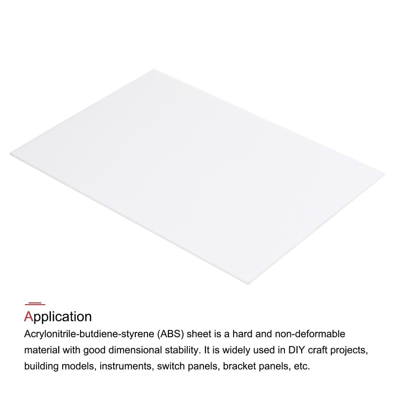 sourcing map ABS Plastic Sheet 10 Inch x 8 Inch