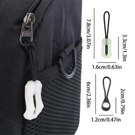 20 Pcs Self Luminous Zipper Pulls,Glow in The Dark Zipper Pulls Head for Outdoor Mountaineering Camping Easy-to-Find Zipper Heads for Backpacks, Jackets, Luggage, Handbags Sweatshirt