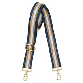 Wide Shoulder Strap Adjustable Replacement Belt Crossbody Canvas Bag Handbag((3.5CM) Blue gold)