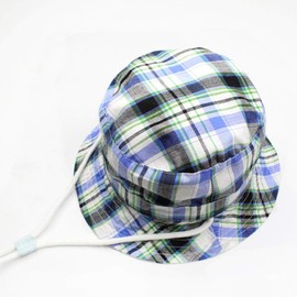 LLZ.COQUE Baby’s/Kids’ Dinosaur Sun Hat, Fishing Hat, Cute Dinosaur, Soft 100% Cotton Summer Hat with Adjustable Chin Strap - blue, size: 52