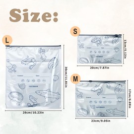40 Pcs Reusable Aluminum Foil Freezer Bags for Food and Zipper