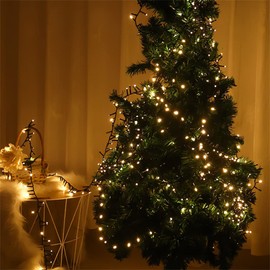 JnDee Safe Voltage 100 Bright LEDs 10M Warm White Christmas Fairy Lights, 8 Modes, Memory/Timer Functions