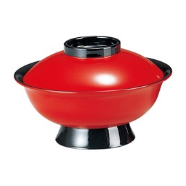 Fukui Craft 32602250 Holy Dragon Bowl, 5.5 Size, Low Feet, Black Red