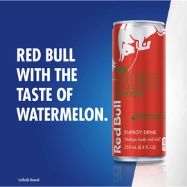 Red Bull Energy Drink, The Red Edition, Watermelon, 8.4 Fl Oz