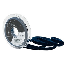Berisfords Velvet Ribbon, Navy, 10.2 x 0.9 x 10.2 cm