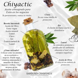 Aceite consagrado Chiyactic para Multiplicar las Ventas