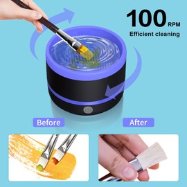 Limpiador de brochas de pintura eléctrica, limpiador de brochas para pintura, limpiador de brochas para pintura, limpiador de brochas de artista para acrílico, acuarela, aceite, pintura de