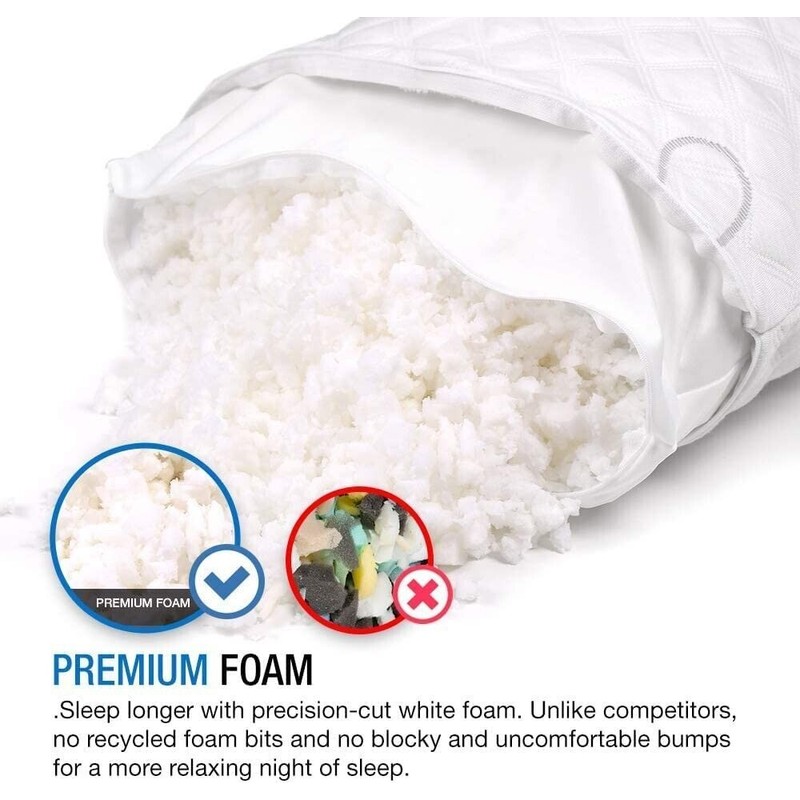 WonderSleep Dream Rite Shredded Memory Foam Pillow - Queen Size,