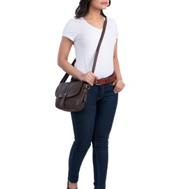 STILORD 'Clara' Small Shoulder Bag Women Leather Vintage Handbag for Going Out Classic Evening Bag Party Bag Leisure Bag Genuine Leather, Matt - Dark Brown, shoulder bag