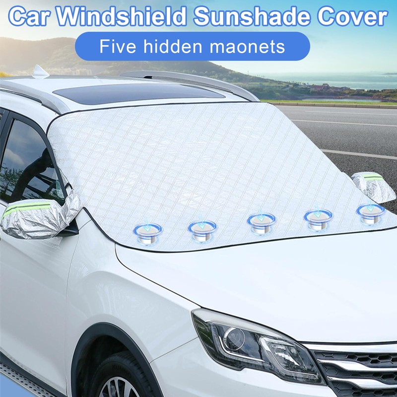 Car Windshield Sun Shade, 2024 Reflector Sunshade Cool Reflective Sun