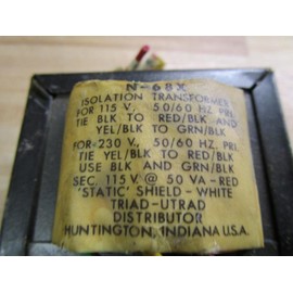 TRIAD MAGNETICS N68X Isolation Transformer