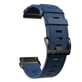 26mm Nylon Quick-fit Watch Bands for Garmin Fenix 8 51mm, Compatible with Fenix 7X/fenix 6X/fenix 5X/Fenix 3/Enduro/Epix Pro 51mm Quick-dry Watchbands (blue)