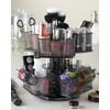 Nifty 2-Tier Cosmetic Organizing Carousel - Silver Powder Coat Finish,