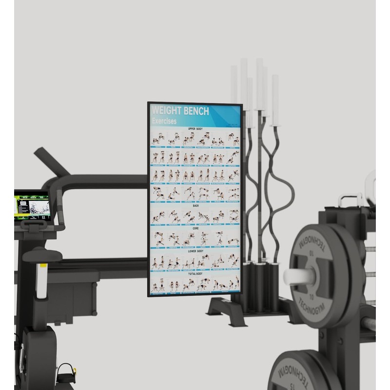 MCNBLK Fitness Bench Poster - Adjustable Benches Body Building Guide-LAMINATED,