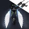 SWTHM 2Pcs Motorcycle Projector Lights for Angel Wing Logo, Universal