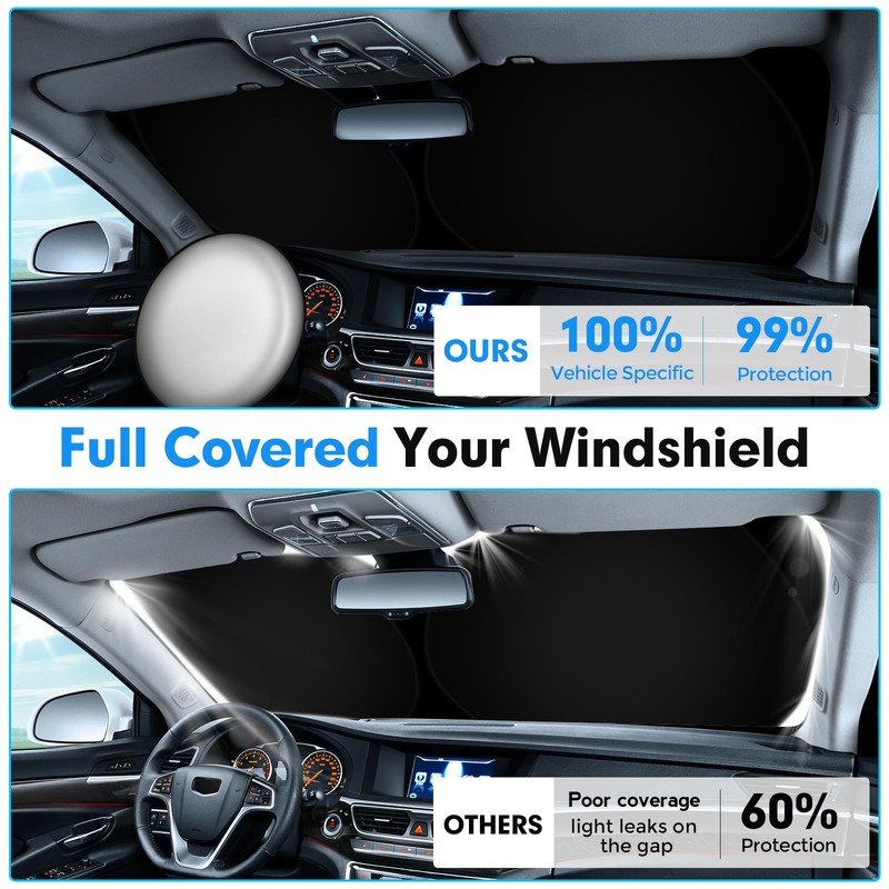 KUST Windshield Sun Shade for Toyota Sienna Mini Van Accessories