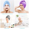 OWLMATE Pack of 4 Microfibre Hair Towels, Microfibre Towels, Hair