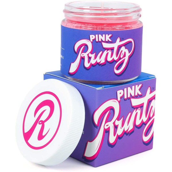 CandleBudz Pink Runtz - Odor Eliminator Scented with Zkittlez and Gelato Terpenes - Small All-Natural Long Burning Candles - 100% Soy Aromatherapy Stress Relief 420 Candle Not Just for Stoners