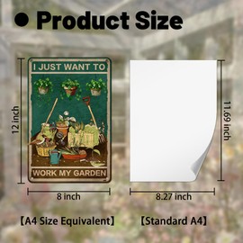 Aluminum Garden Signs for Women, I Just Want to Work My Gardens Vintage Metal Sign Garden Signs for Outside, Metal Wall Decor Vintage Decor Plant Gifts for Plant Lovers 12"x 8"