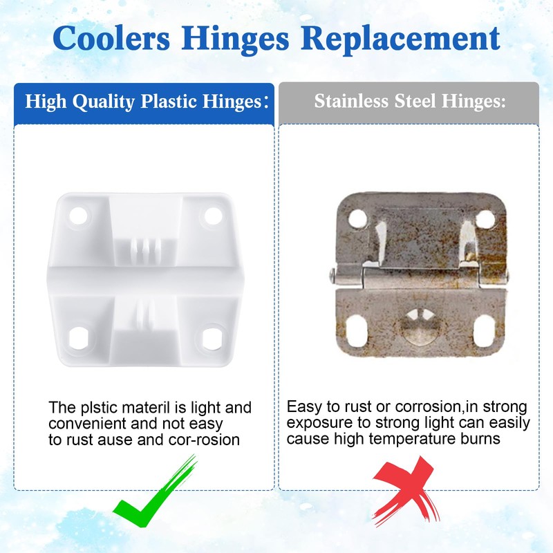 Landical 12 Pack Coolers Hinges Cooler Replacement Includes 12 Sturdy