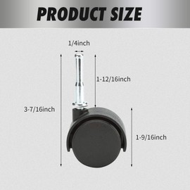 4-Pack Caster Wheels Compatible with Shop Vac Vacuum Cleaner, Durable and Easy to Install for Enhanced Mobility and Stability