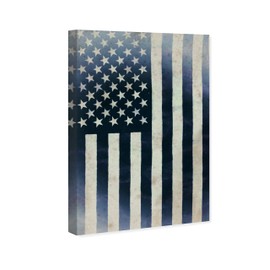 The Oliver Gal Artist Co. American and Patriotic Wall Art Canvas Prints 'Inked America' Home Décor, 36" x 24", Blue, White