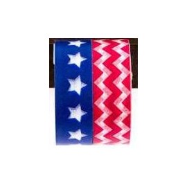 Red White Blue Stars & Chevron Washi Tape Assortments - 2 Spools - 4th of July Patriotic