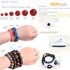 GEM-inside 14mm Round Black Agate Beads Strand 26-28 Pcs At
