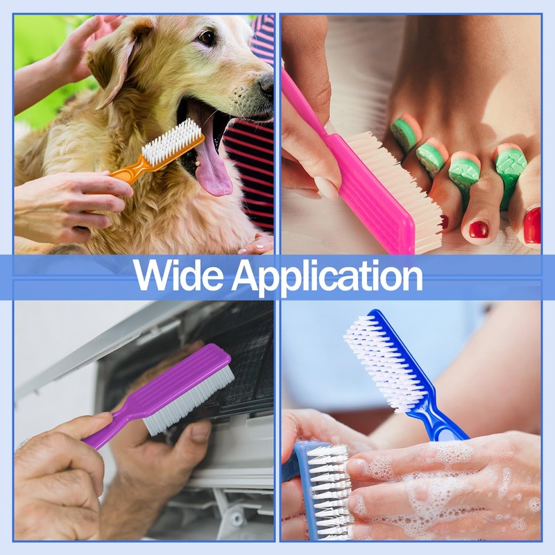 Mifoci 120 Pcs Handle Grip Nail Brush for Cleaning Fingernails