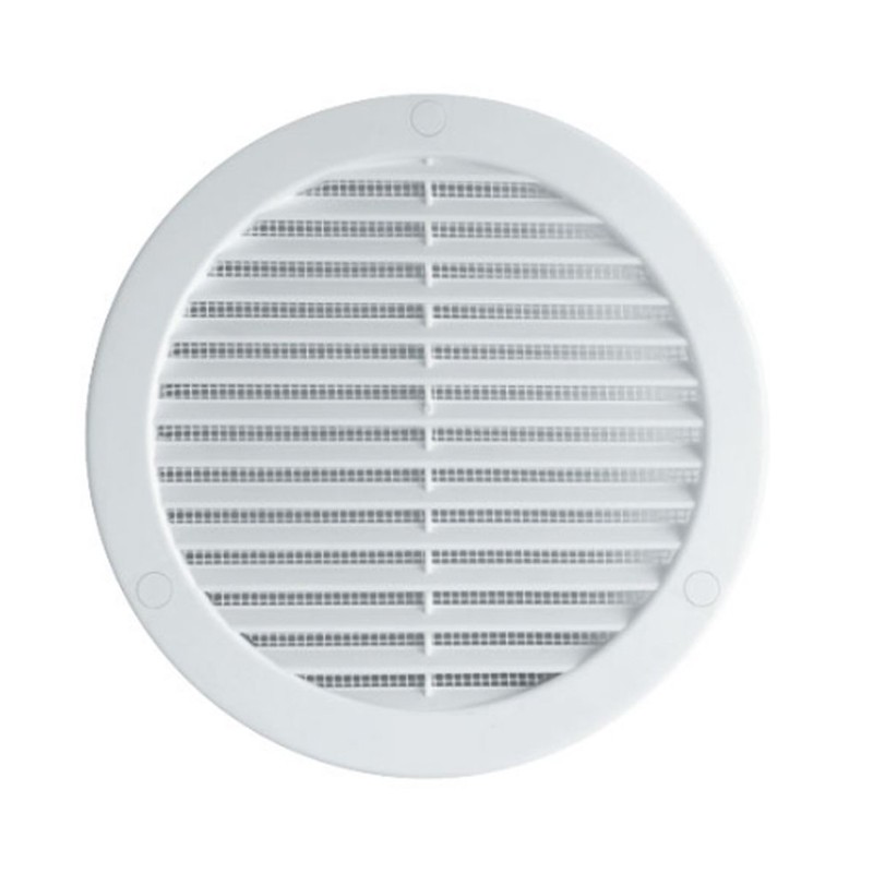 Circle Air Vent Grille Cover 241mm (9.5inch) Brown ABS Plastic