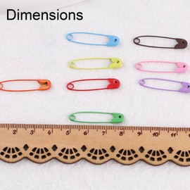 Leliafleury 100Pcs Orange Safety Pins 30mm Safety Pins for DIY Knitting Clothing Sewing