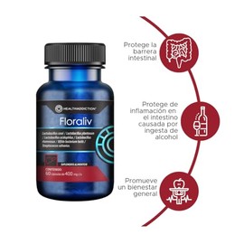 HEALTHADDICTION - Floraliv - Probióticos de Alta Calidad para Bienestar Digestivo y Equilibrio Intestinal - Suplemento con Lactobacilos y Bifidobacter