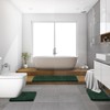 MIULEE Christmas Dark Green 3 Pieces Bathroom Rugs and Mats