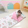 Kids Sleeping Bag Toddler Nap Mat with Removable Pillow, Large