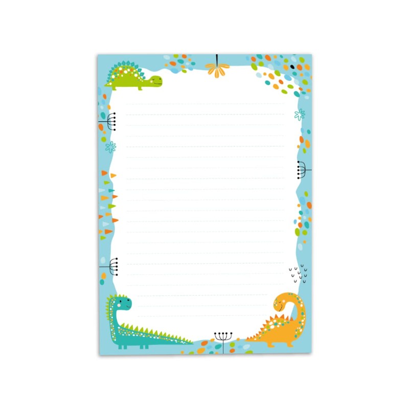 Writing Paper Set Letter Pad with Envelope for Children Dinosaur