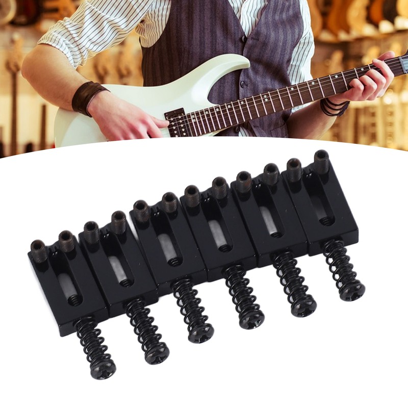 6 Pcs Electric Guitar Bridge Saddle Standard Zinc Alloy Guitar