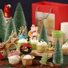 Fuyuleyo 6Pcs Mini Christmas Tree Bottle Brush Trees, Miniature Snow